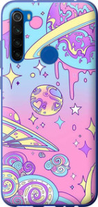 Чехол Розовая галактика для Xiaomi Redmi Note 8T