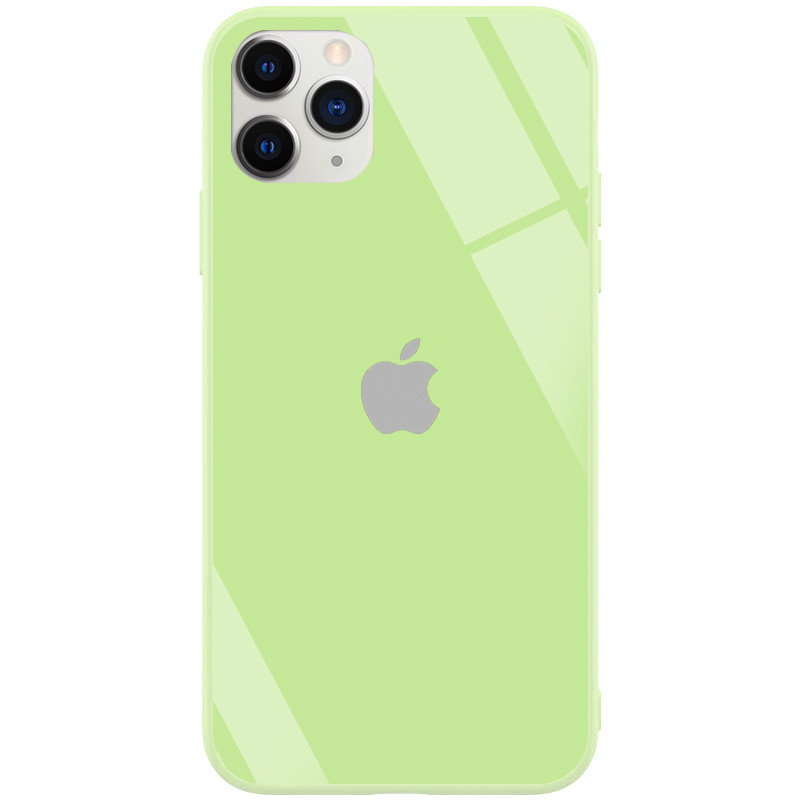 

TPU+Glass чехол GLOSSY Logo series для Apple iPhone 11 Pro Max (6.5") (Салатовый / Light green) 788253