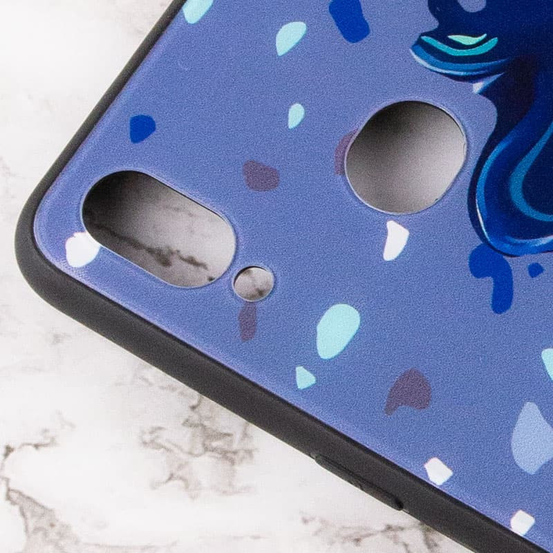 TPU+Glass чохол Diversity на Samsung Galaxy A10s (Stains blue) в магазині vchehle.ua