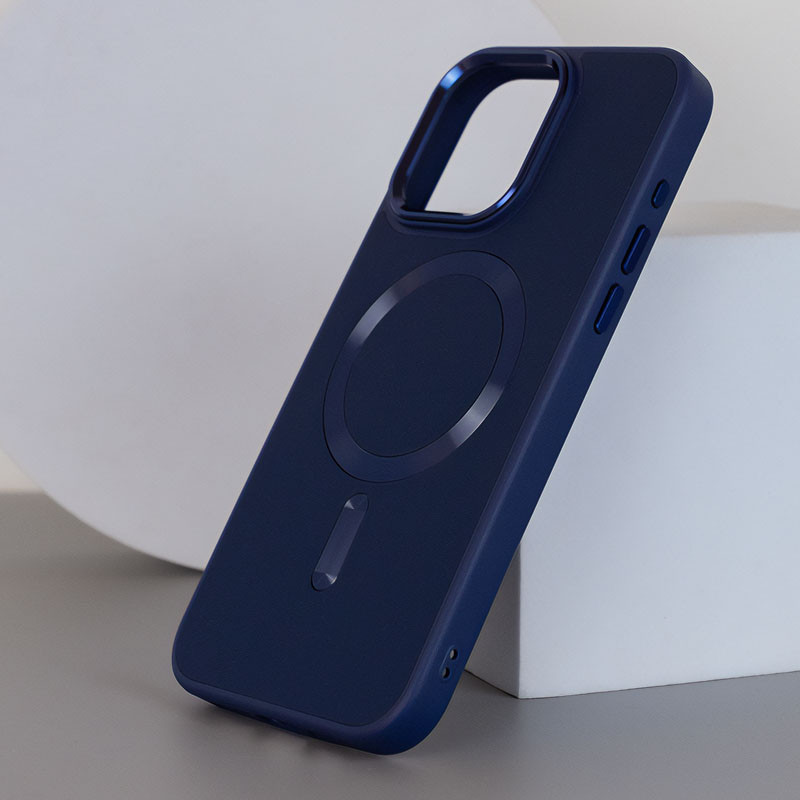Фото Кожаный чехол Bonbon Leather Metal Style with Magnetic Safe для Apple iPhone 11 (6.1") (Синий / Navy blue) в магазине vchehle.ua