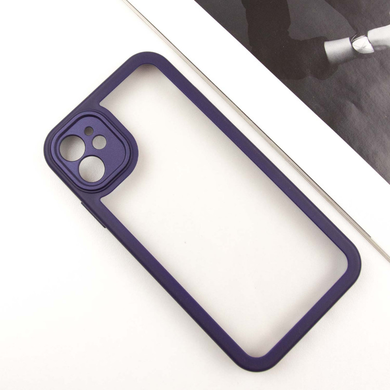 TPU чохол Transparent + Colour 1,5mm на Apple iPhone 11 (6.1") (Purple) в магазині vchehle.ua