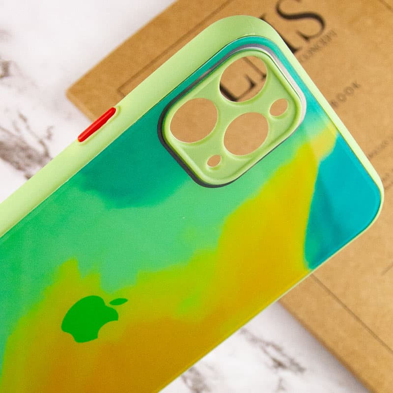 Фото Чехол TPU+Glass Impasto abstract для Apple iPhone 11 Pro (5.8") (Yellow green) в магазине vchehle.ua