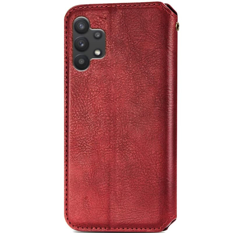 Фото Шкіряний чохол книжка GETMAN Cubic (PU) на Samsung Galaxy A32 4G (Червоний) на vchehle.ua