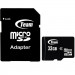 Карта памяти Team microSDHC 32 GB Card Class 10 + SD adapter