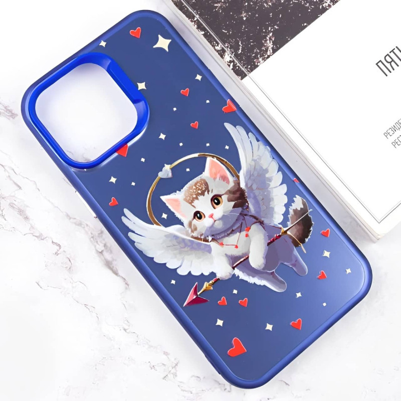 Фото TPU+PC чехол TakiTaki Love magic glow для Apple iPhone 12 Pro / 12 (6.1") (Amurrr / Blue) в магазине vchehle.ua