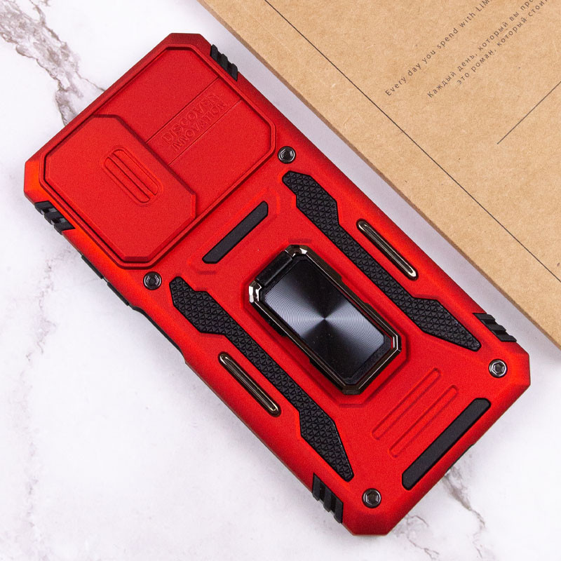 Замовити Удароміцний чохол Camshield Army Ring на Xiaomi Redmi Note 11 (Global) / Note 11S / Note 12S (Червоний / Red) на vchehle.ua