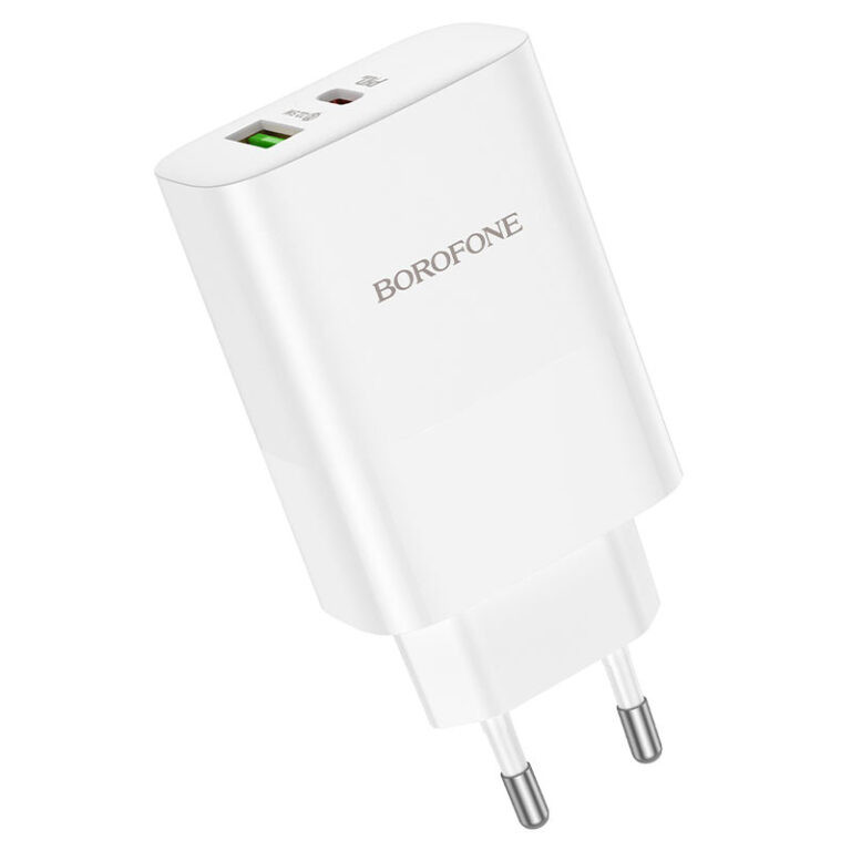 Купить СЗУ Borofone BN10 Sunlight PD65W (1Type-C/1USB) (White) на vchehle.ua