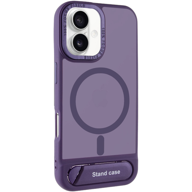 TPU+PC чехол Stand case для Apple iPhone 16 (6.1") (Purple)