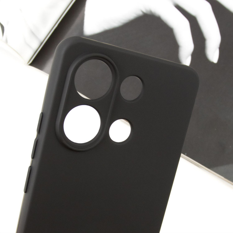 Чохол Silicone Cover Lakshmi Full Camera (A) на Xiaomi Redmi Note 13 4G (Чорний / Black) в магазині vchehle.ua