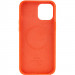 Фото Уценка Чехол Silicone case (AAA) full with Magsafe and Animation для Apple iPhone 12 Pro Max (6.7") (Дефект упаковки / Оранжевый / Electric Orange) в магазине vchehle.ua