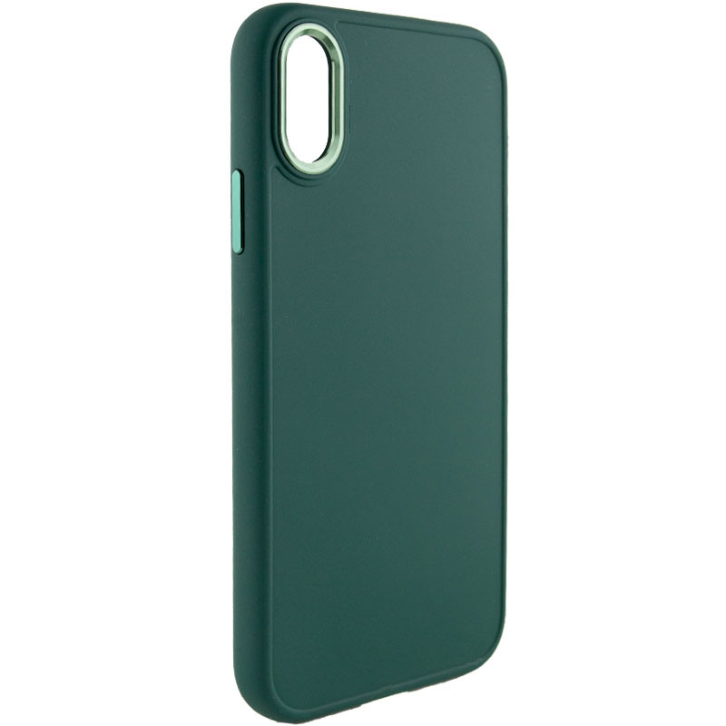 Фото TPU чехол Bonbon Metal Style для Apple iPhone XS Max (6.5") (Зеленый / Pine green) на vchehle.ua