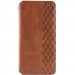 Кожаный чехол-книжка GETMAN Cubic (PU) для Xiaomi Redmi Note 13 4G (Коричневый)
