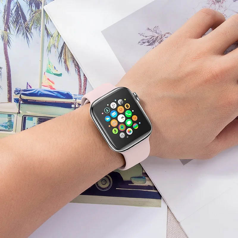 Фото Ремінець Hoco WA01 Flexible series Apple watch (42/44/45/49mm) (Powder Sand) на vchehle.ua