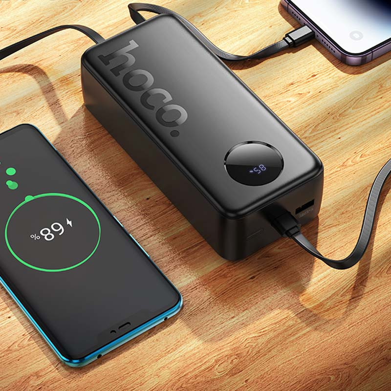 Портативное ЗУ Power Bank Hoco J132B Sabio 22.5W+PD20W with 3 cables 30000 mAh (Black) в магазине vchehle.ua