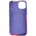 Кожаный чехол Colour Splash with Magnetic Safe для Apple iPhone 14 (6.1") (Purple / Pink) в магазине vchehle.ua