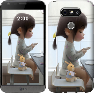 

Чехол Милая девочка с зайчиком для LG H860 G5 636572