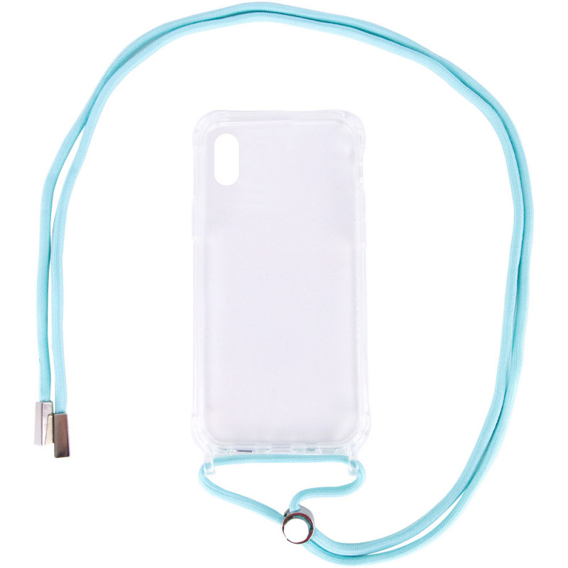 

Чохол TPU Crossbody Transparent на Apple iPhone XS Max (6.5") (Бірюзовий) 1100939