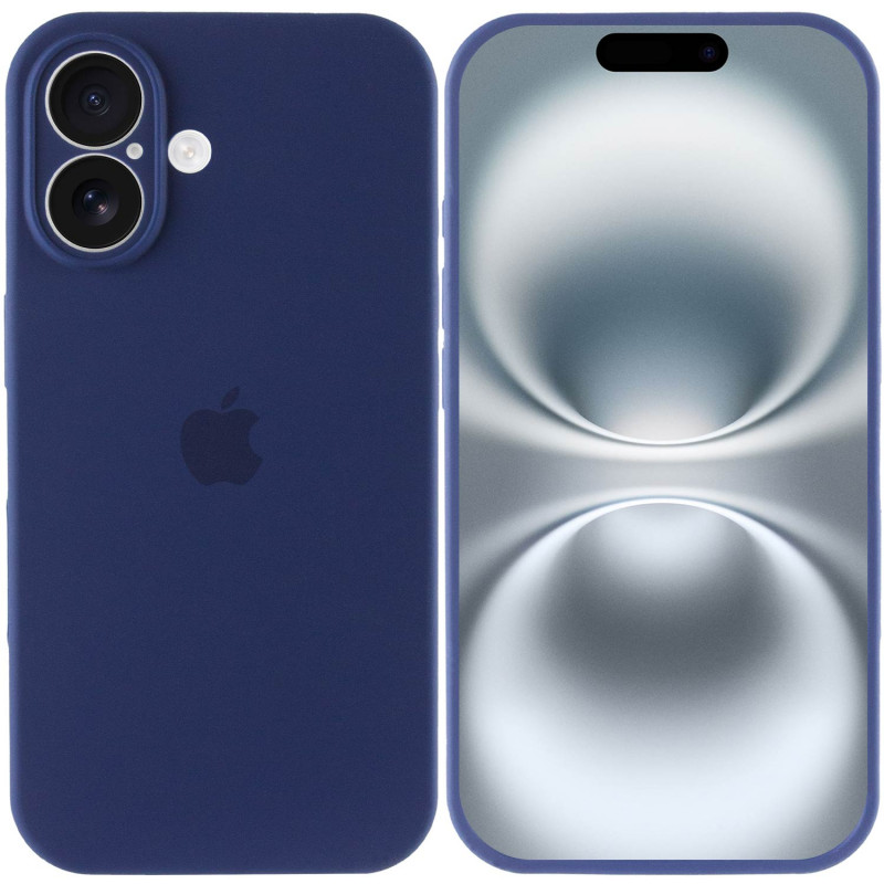 Фото Чохол Silicone Case Full Camera Protective (AA) на Apple iPhone 16 Plus (6.7") (Синій / Deep navy) в маназині vchehle.ua