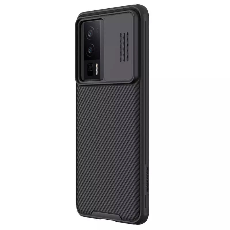 Фото Карбоновая накладка Nillkin Camshield (шторка на камеру) для Xiaomi Redmi K60 / K60 Pro (Черный / Black) в магазине vchehle.ua