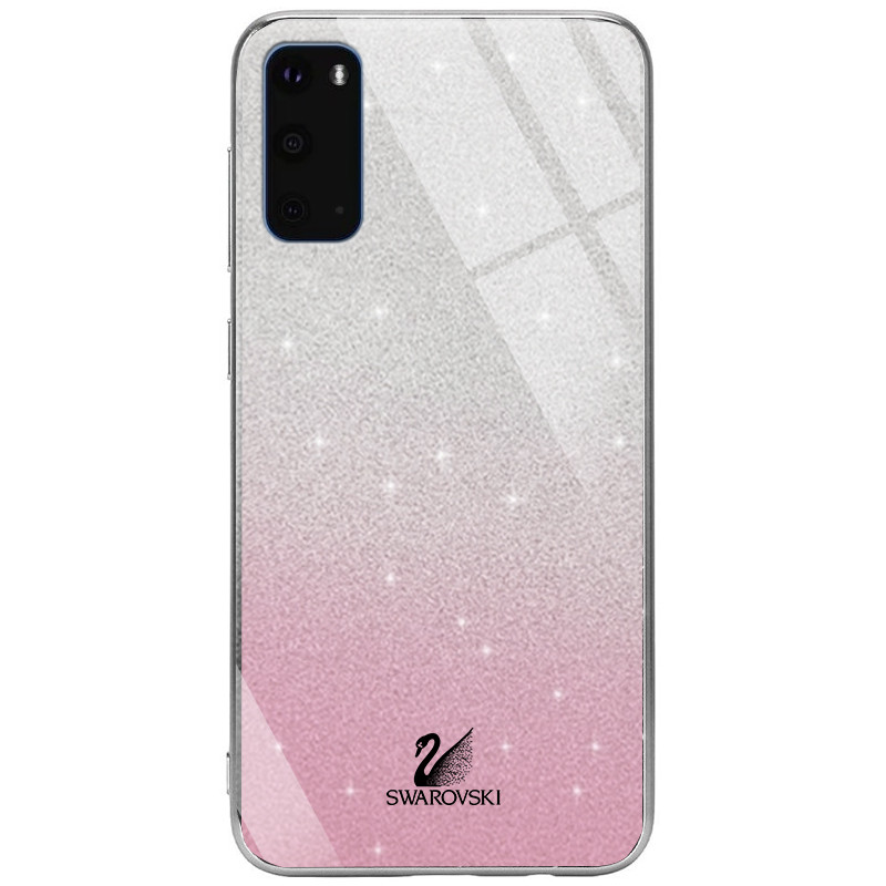 

TPU+Glass чехол Swarovski для Samsung Galaxy S20 (Розовый) 871805