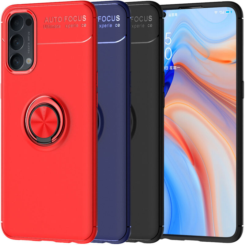 TPU чехол Deen ColorRing под магнитный держатель (opp) для Oppo Reno 4