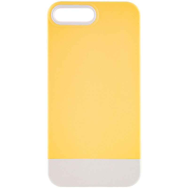 Чехол TPU+PC Bichromatic для Apple iPhone 7 plus / 8 plus (5.5") (Creamy-yellow / White)