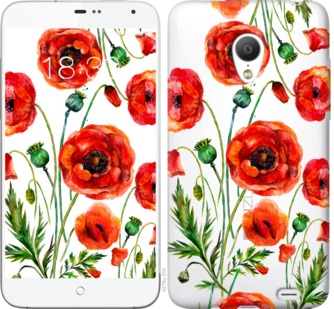 

Чехол Нарисованные маки для Meizu MX3 744051