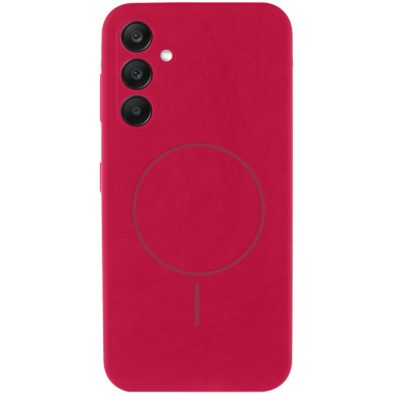 Чехол Silicone Cover Lakshmi Full Camera (AA) with MagFit для Samsung Galaxy S25 (Красный / Rose Red)