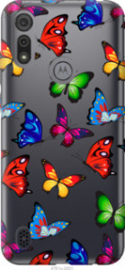 Чохол Барвисті метелики на Motorola E6s