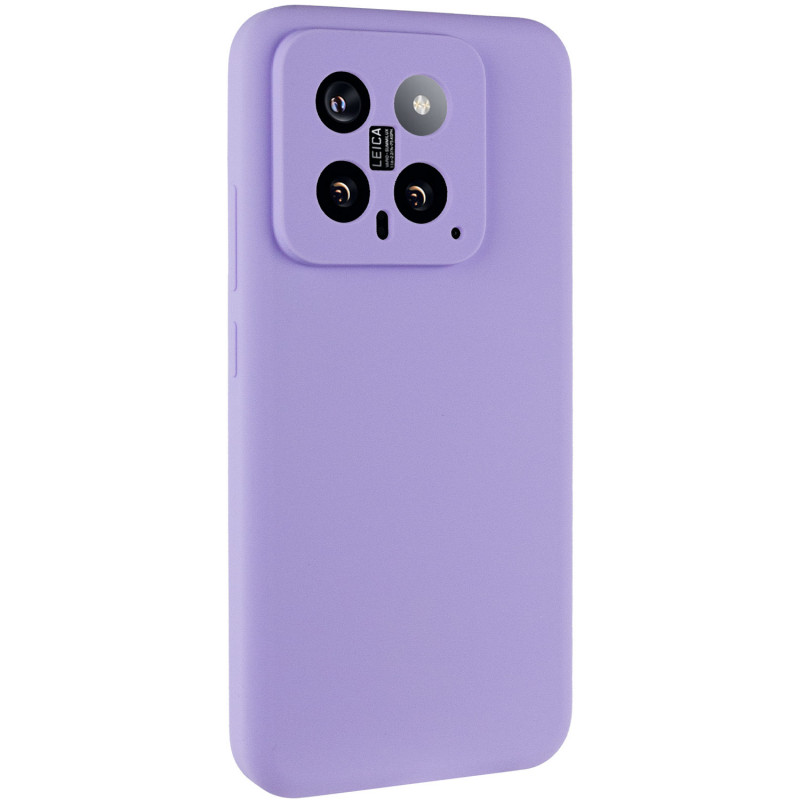 Чохол Silicone Cover Lakshmi Full Camera (AA) на Xiaomi 14 (Бузковий / Dasheen)