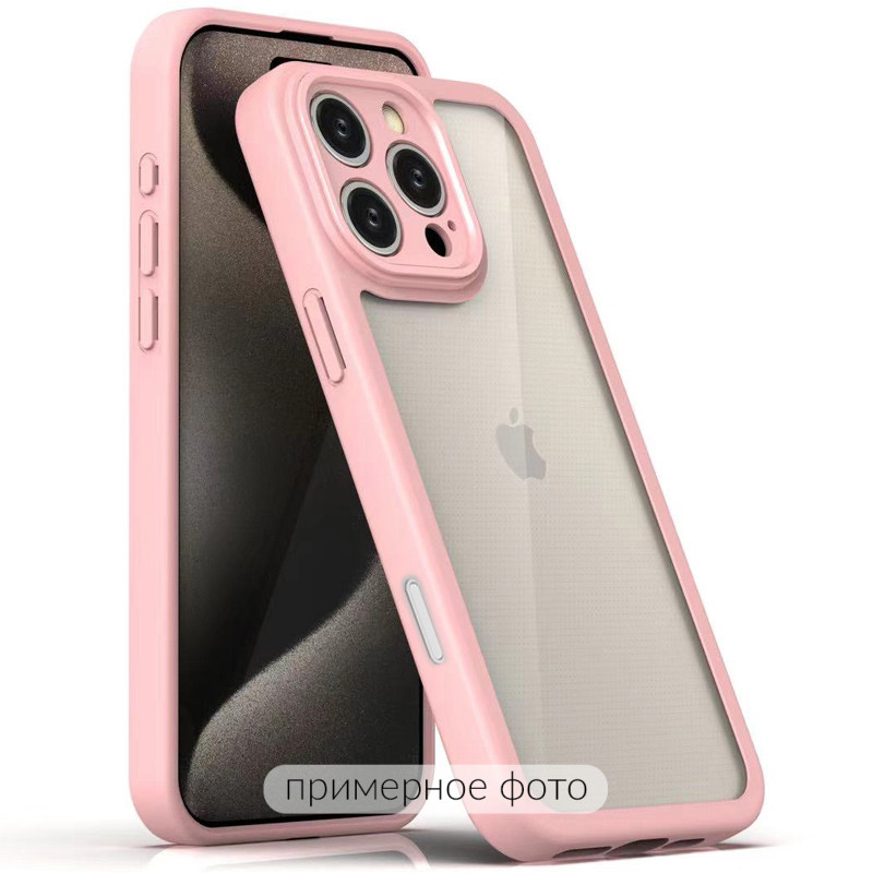 TPU чохол Transparent + Colour 1,5mm на Apple iPhone 16 (6.1") (Pink)