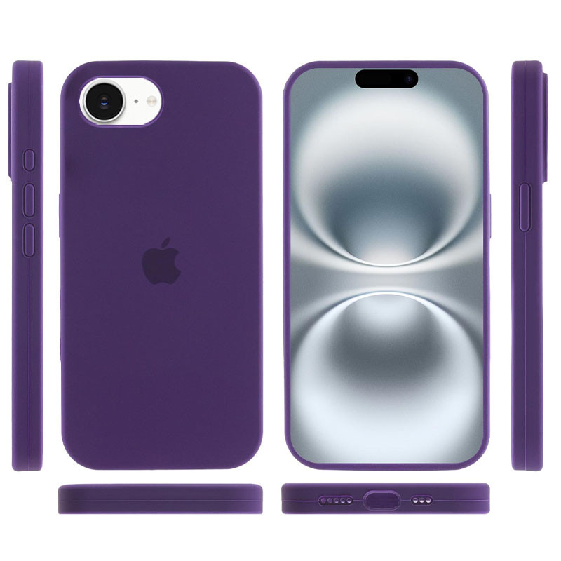 Фото Чехол Silicone Case Full Protective (AA) для Apple iPhone 16e (6.1") (Фиолетовый / Amethyst) в магазине vchehle.ua