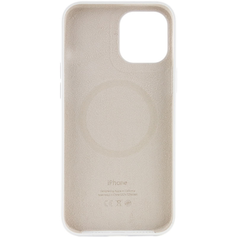 Фото Уценка Чехол Silicone case (AAA) with Magsafe and Animation для Apple iPhone 12 Pro Max (6.7") (Дефект упаковки / Белый / White) в магазине vchehle.ua