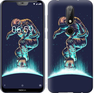 

Чехол Космонавт на скейтборде для Nokia 6.1 Plus 692833