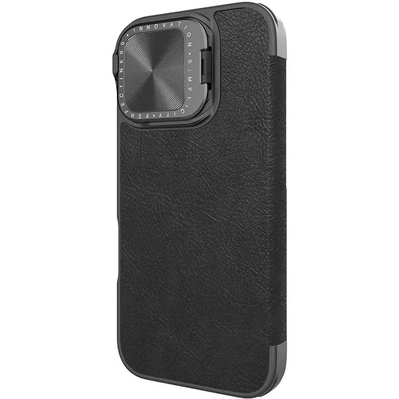 Шкіряний чохол (книжка) Nillkin Qin Prop для Apple iPhone 16 (6.1") (Black) в магазині vchehle.ua