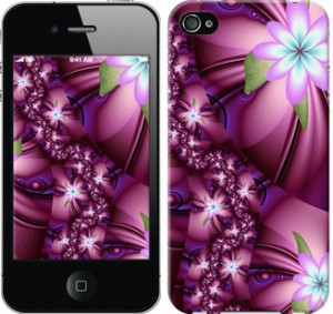 Чехол Цветочная мозаика для iPhone 4
