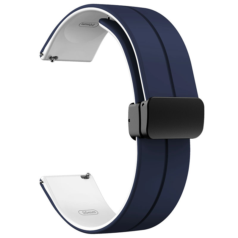 Фото Силиконовый ремешок Classy для Smart Watch 20mm (Blue / White) на vchehle.ua