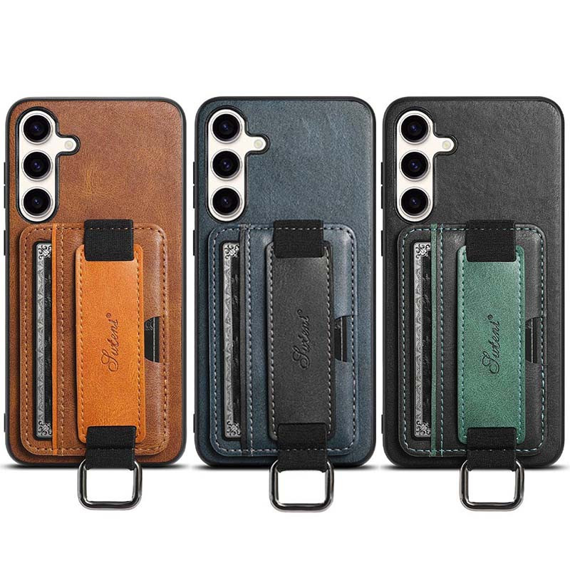 Кожаный чехол Wallet case and straps для Samsung Galaxy S24+