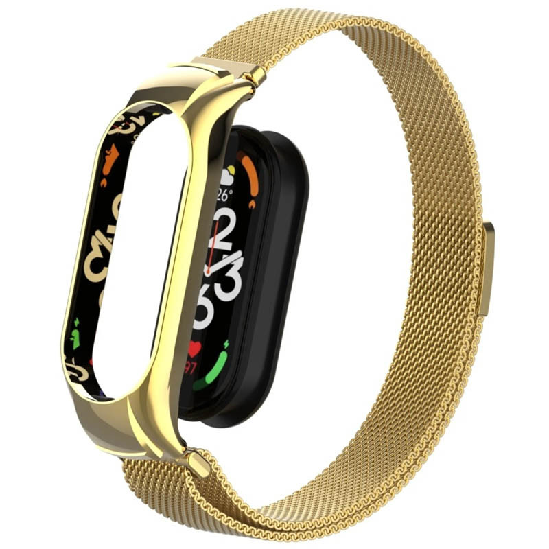 Ремінець Milanese Loop Design для Xiaomi Mi Band 5/6 (Золотий) в магазині vchehle.ua