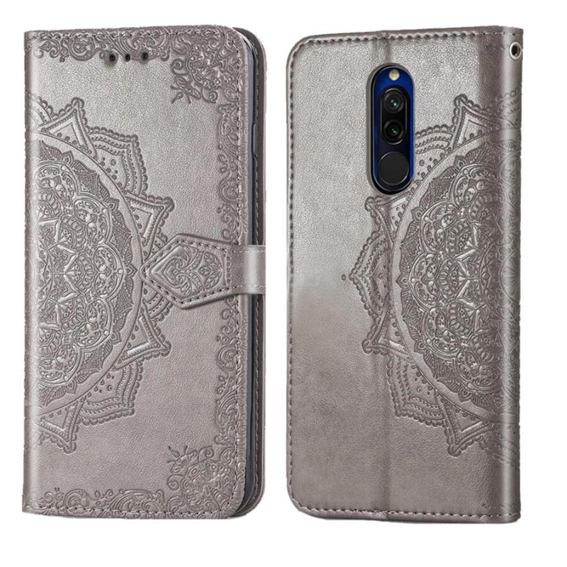Фото Кожаный чехол-книжка Art Case с визитницей для Xiaomi Redmi 8 (Серый) в магазине vchehle.ua