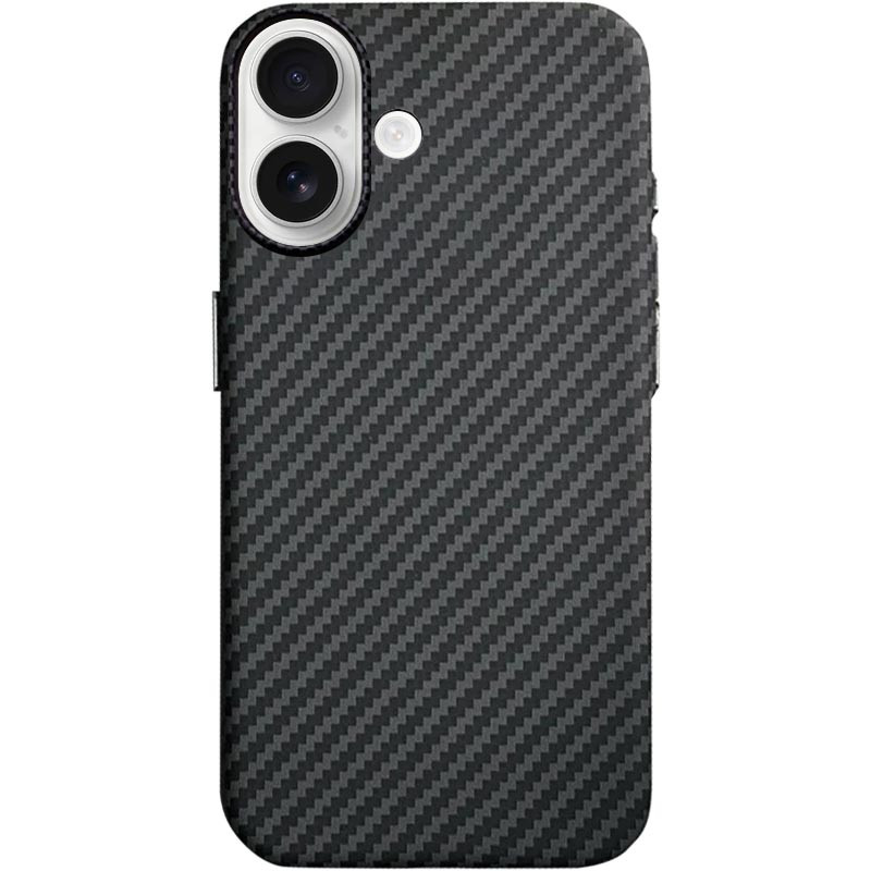 Пластиковая накладка Kevlar with Magnetic Safe для Apple iPhone 16 (6.1") (Carbon)