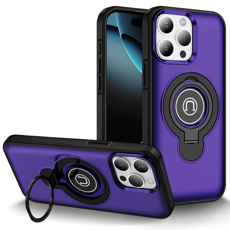 TPU+Textured PC Magnet для Apple iPhone 15 Pro Max (6.7") (Purple)