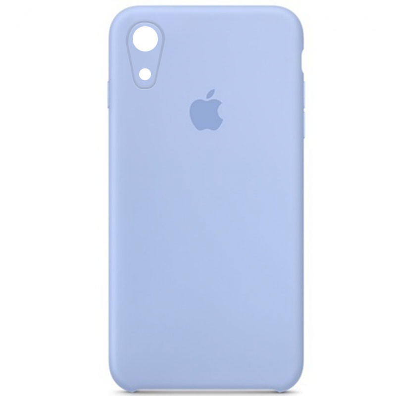 Чехол Silicone Case Square Full Camera Protective (AA) для Apple iPhone XR (6.1") (Голубой / Lilac Blue)