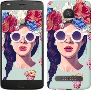 

Чохол Дівчина з квітами на Motorola Moto Z2 Play 689932