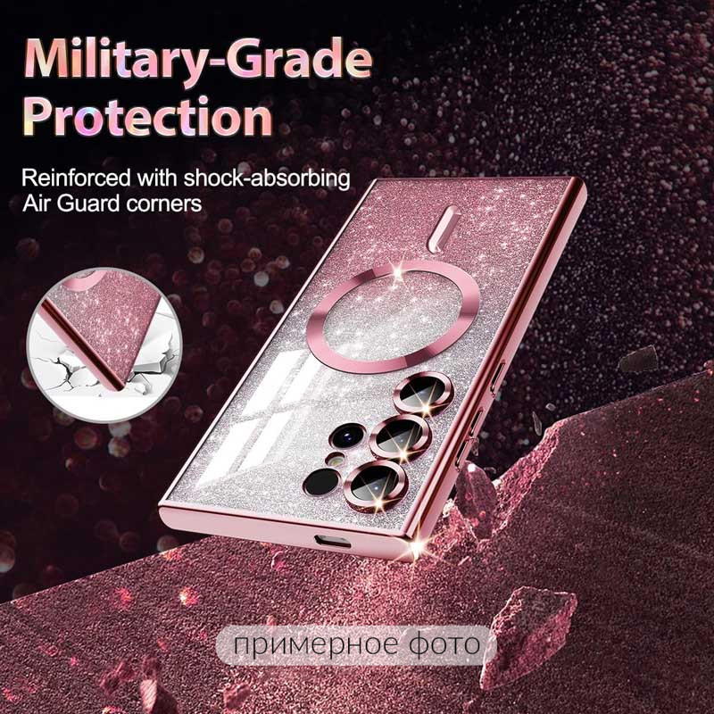 Фото TPU чохол Delight case with Magnetic Safe з захисними лінзами на камеру на Samsung Galaxy S21 (Рожевий / Rose Gold) в маназині vchehle.ua