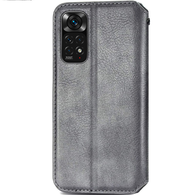 Фото Кожаный чехол-книжка GETMAN Cubic (PU) для Xiaomi Redmi Note 11 Pro 4G/5G / 12 Pro 4G (Серый) на vchehle.ua