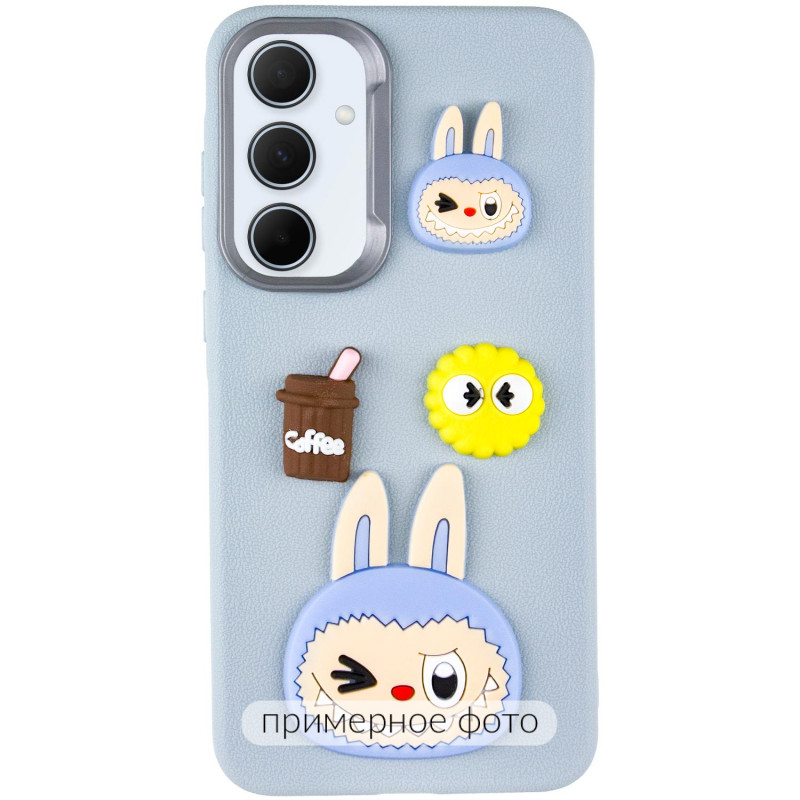 Фото Чехол TPU Leather Toys для Xiaomi Redmi Note 13 Pro 4G / Poco M6 Pro 4G (Labubu / Blue) на vchehle.ua