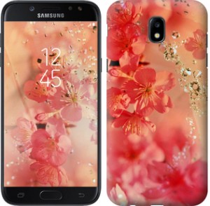 Чехол Розовые цветы для Samsung Galaxy J5 J530 (2017)