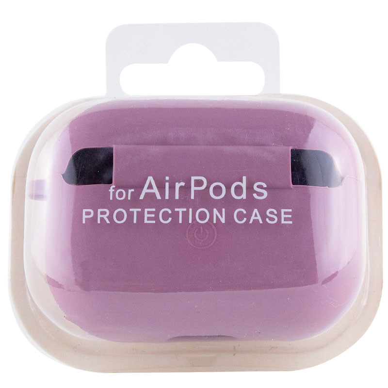 Силиконовый футляр с микрофиброй для наушников Airpods Pro 2 / Pro (Лиловый / Lilac Pride) в магазине vchehle.ua