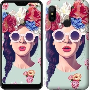 

Чохол Дівчина з квітами на Motorola One 689929